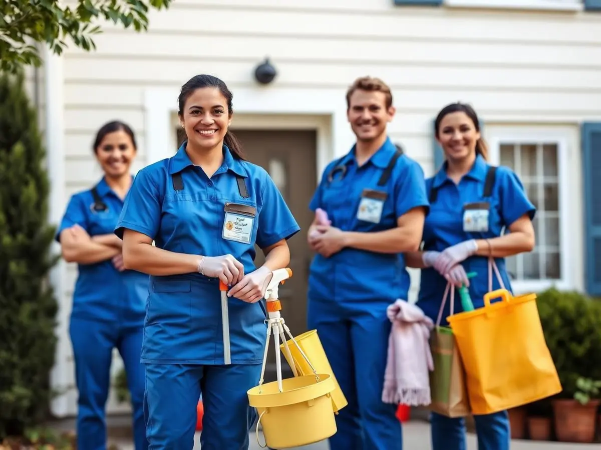 Checked In Cleaning crew completing a quality walkthrough